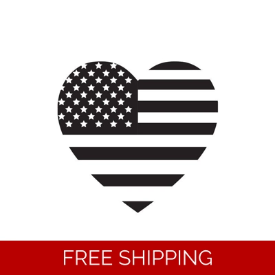 Heart USA Flag Patriotic Die Cut Vinyl Decal Heart USA Flag Patriotic Die Cut Vinyl Decal